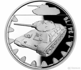 Stříbrná mince 1 NZD Obrněná technika - T-34/76 - rok 2022 - 4