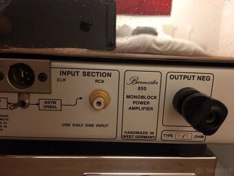 Duální monofonní výkonové zesilovače Burmester 850 - 4