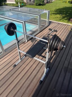 Polohovatelná lavice KETTLER + 2 osy + 130 kg závaží - 4
