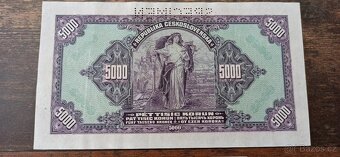 Bankovky a státovky 5000 Kč 1920, 20 Kčs 1945. - 4