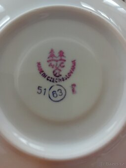 Servis kávový, čajový 6 kusů porcelalánka HC Chodov - 4