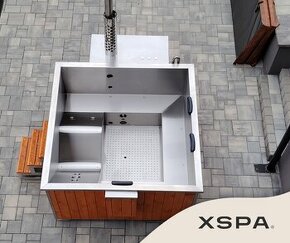 Luxusná nerezová koupací káď, koupací sud,jakuzzi, vířivka - 4