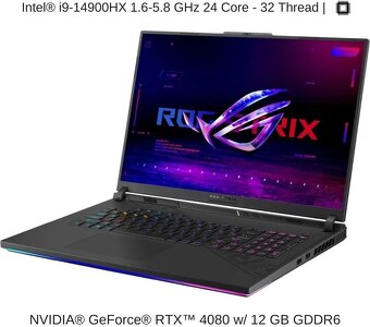 18" 240HZ_ASUS ROG 18_i9-14900HX_32GB_1TB_RTX 4080 12GB - 4