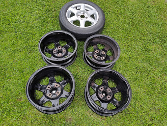 Prodám 5ks alu kola-černé Borbet 14", 4x100 - 4