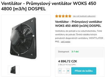 Průmyslový ventilátor Dospel Woks Ø 450mm - 4800m3/h (3ks) - 4