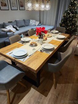 Dubový masivní  stůl 160x100 cm. Kuchyňský stůl - 4