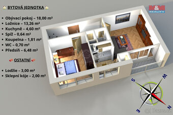 Pronájem bytu 2+1, 51 m², Kutná Hora, ul. Puškinská - 4