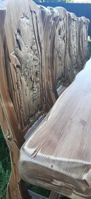 Drevený stôl Poľovnicke motivy 200×90cm vrátane10 stoličkov - 4