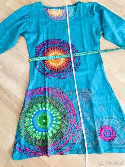 Tyrkysové šaty s mandalou - 4