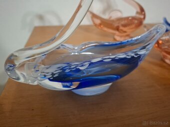 Hutní sklo labutě a ptáčci - 4