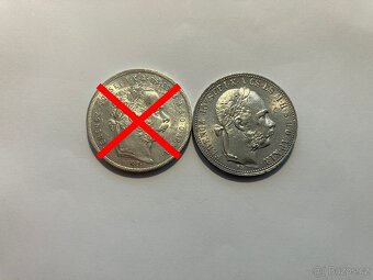 Rakúsko Uhorsko 1 zlatníky forint florint - strieborné mince - 4