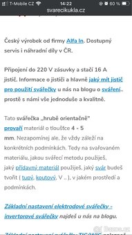 TIG svářečka Homer 160 T HF Pulse (značka Alfa In) - 4