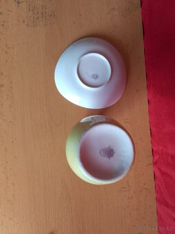 STARÁ PORCELÁNOVÁ VÁZIČKA  A MISKA  S OBRÁZKEM PARDUBICE - 4
