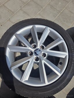Originální alu kola Škoda 5x100 R16 pneu 215/45 - 4