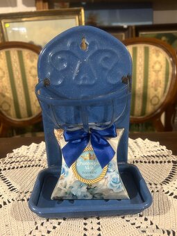 Smaltovaný držák na mýdlo vintage,kon.19stl.. - 4