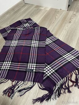 Burberry šála - fialová - 4