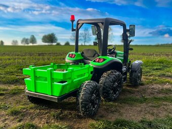 Dětský elektrický traktor 2x200W včetně valníku - 4