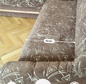 Rohová sed. souprava+křeslo+taburet+kobereček - 4
