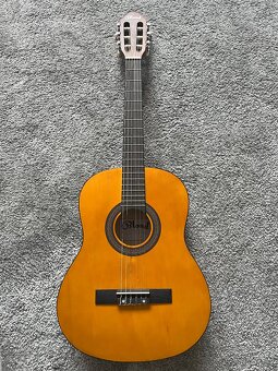 Prodám 3/4 klasickou kytaru Blond CL-34 NA + obal Ortega - 4