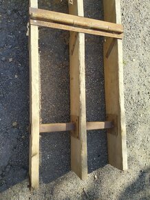 Skládací smyk, záběr 4m, domácí výroba, dřevěné fošny - 4