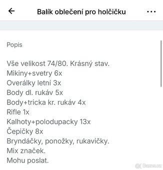 Balík oblečení pro holčičku - 4