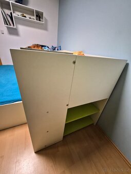 Multifunkční dětská dvoulůžková patrová postel (přistýlka) - 4