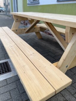 Souprava PIVNÍ SET / ZAHRADNÍ LAVICE - 200 x 140cm SMRK - 4