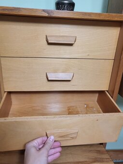 Skříňová stěna dřevo, retro/60.léta - 4