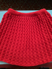 Háčkované šatičky a pletená sukýnka - 4