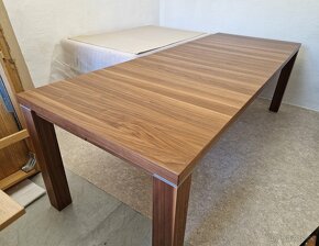 Nový rozkládací stůl ořech 90x160+2x40 cm - 4