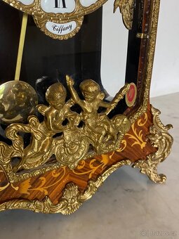 Velké stolní starožitné hodiny ve stylu A.Boulle-Tiffany - 4