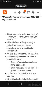 Lamelový závěs proti hmyzu/nový - 4