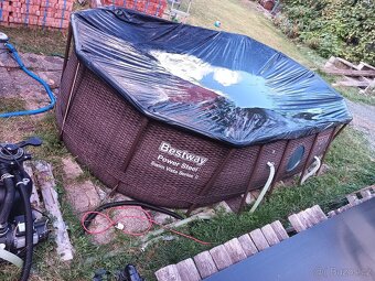 Bazén, čerpadlo, filtrace, solární panel, nerezová spirála - 4