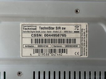 Satelitní přijímač Technisat TechniStar SIR, karta Irdeto - 4