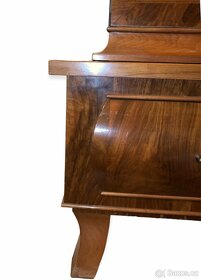 Starožitná knihovna leštěný ořech art deco 30. léta vč. DPH - 4
