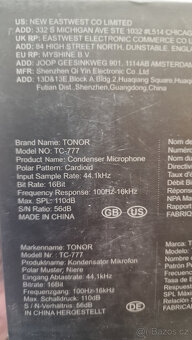 USB kondenzátorový mikrofon TONOR - 4