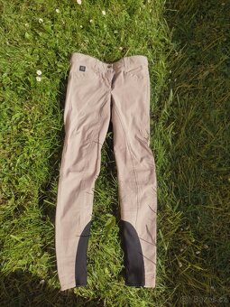 Závodní světle béžové rajtky Equiline X-grip - 4