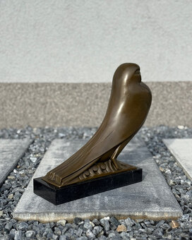 Bronzová socha Holub luxusní art deco dekorace z bronzu - 4