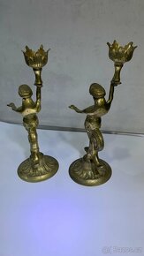 Mosazné svícny Art Deco 60.léta - 4