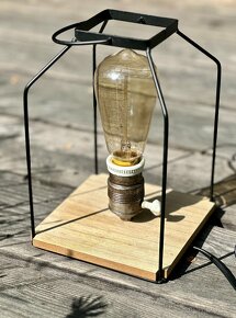 LAMPA stolní porcelánová patice s Edison žárovkou TOP - 4