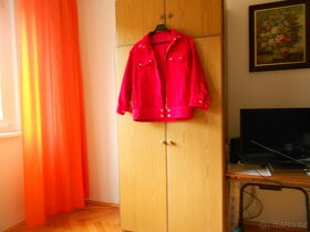 Bunda dámská červená z manchestru,vel. L - 4