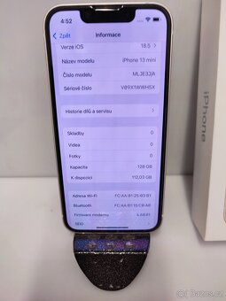 Prodám Apple iPhone 13 Mini, White 128GB - 4