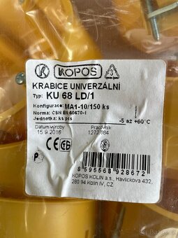 Krabice KU 68 LD/1 do sádrokartonu (nové) - balení po 10ks - 4
