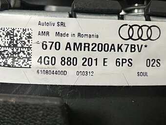 Palubní deska černá 24A airbagy řj pásy Audi A6 C7 4G 2012 - 4