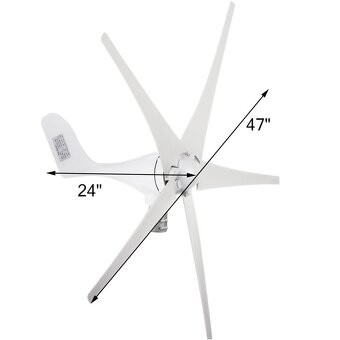 Větrná turbína 12V/1200W - 4
