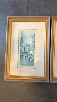 3 x Vintage sada Delarue Paris litografie - 4