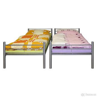 Palanda NOVÁ, patrová kovová postel a matrace - 4