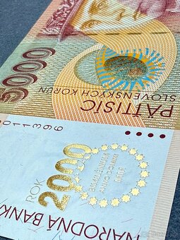 5000 Sk BIMILENIUM 2000, zlatý přetisk. Série A - UNC - 4