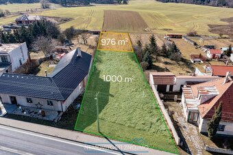 Prodej stavebního pozemku 1000m2, všechny IS, k.ú. Pavlice u - 4