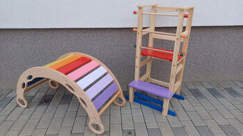 Barevná montessori houpačka - duha - 4